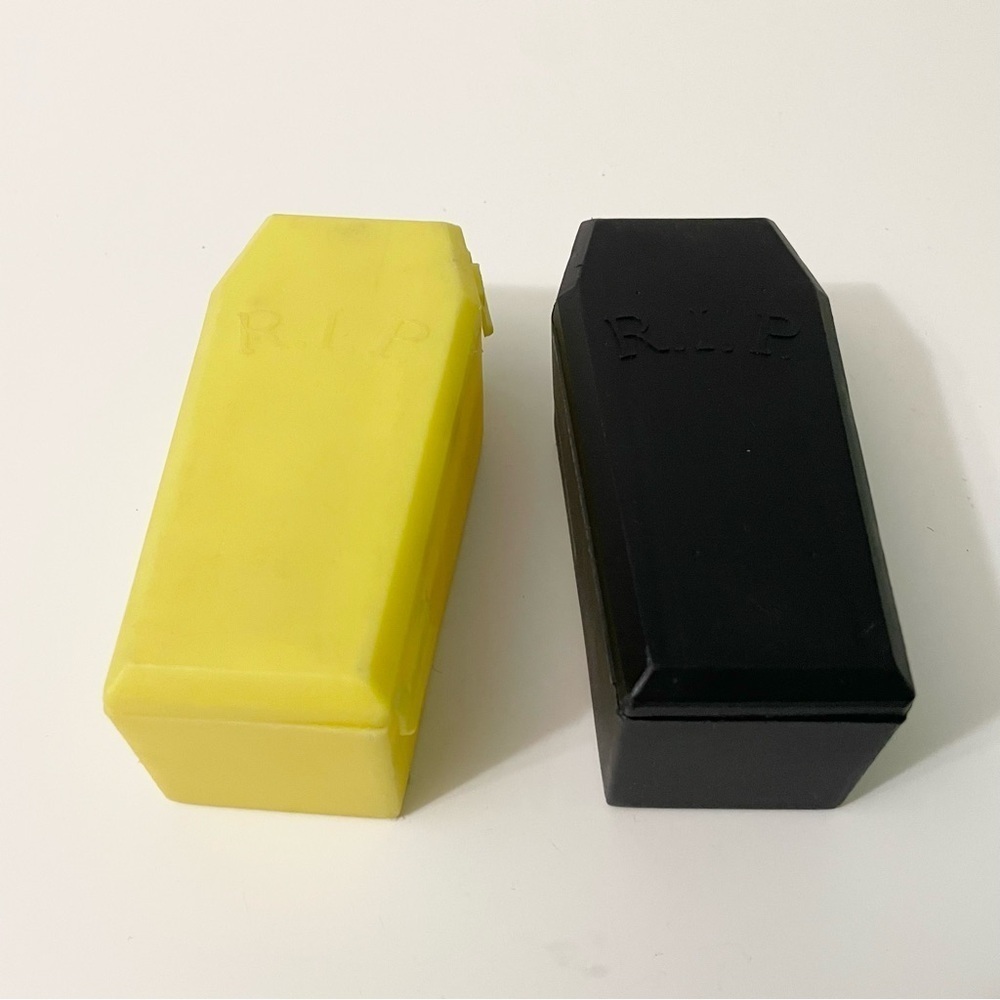 Vintage Gogos Crazy Bones Coffins Lot of 2